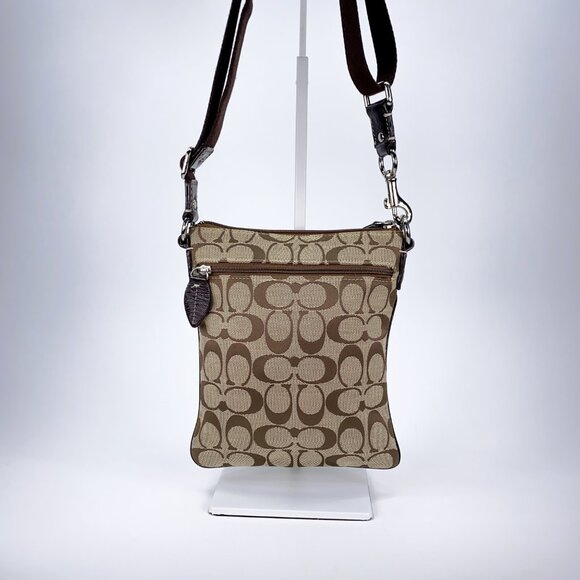 COACH Signature C Jacquard Canvas Crossbody Messenger Bag - Picture 11 of 16